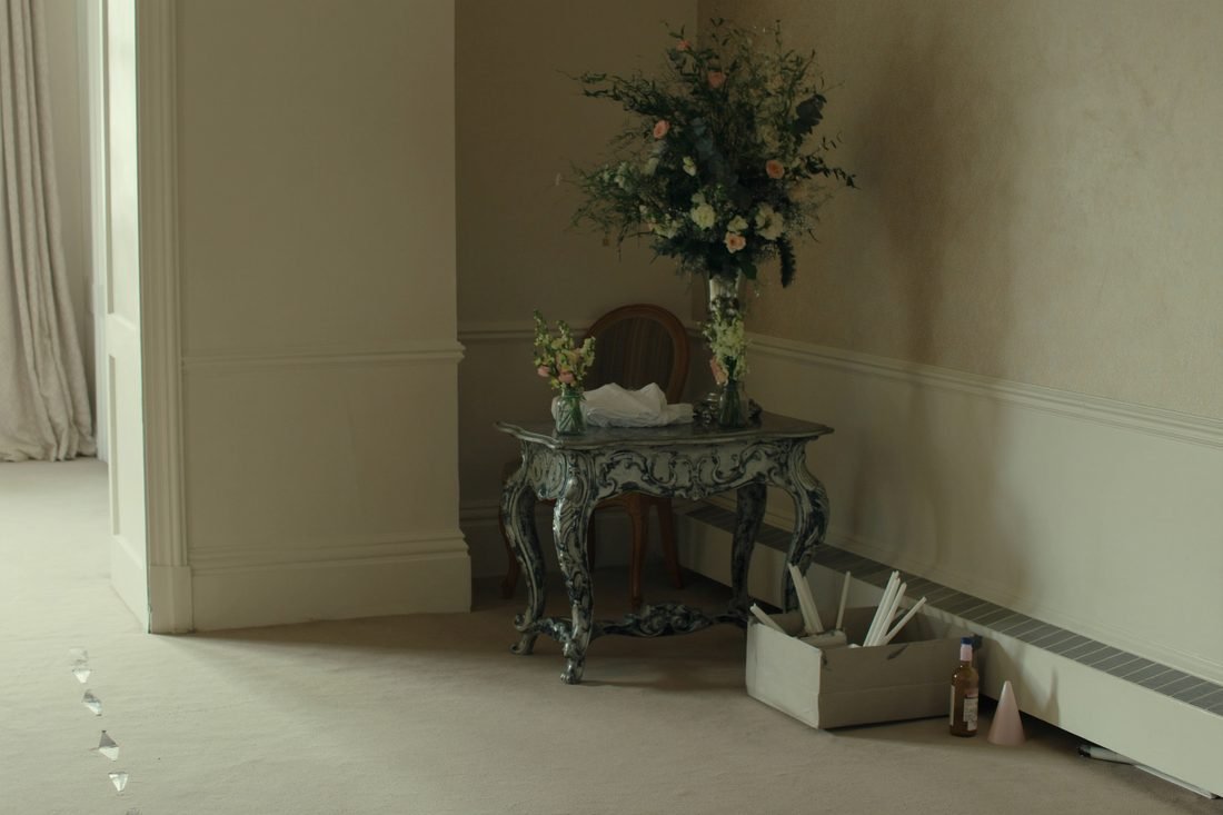 A quiet corner of the room after the setting up is finished